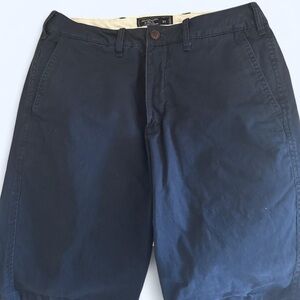 Abercrombie & Fitch Dark Blue Flat Front Shorts